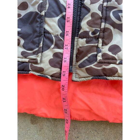 Vintage Duck Bay XL Camo Hunting Vest Reversible Nylon & Polyester Brown/Orange - Picture 4 of 5